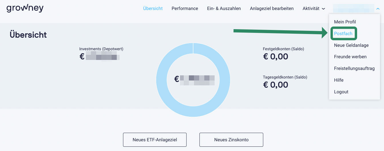 Parqet Null-Klick Import für Growney