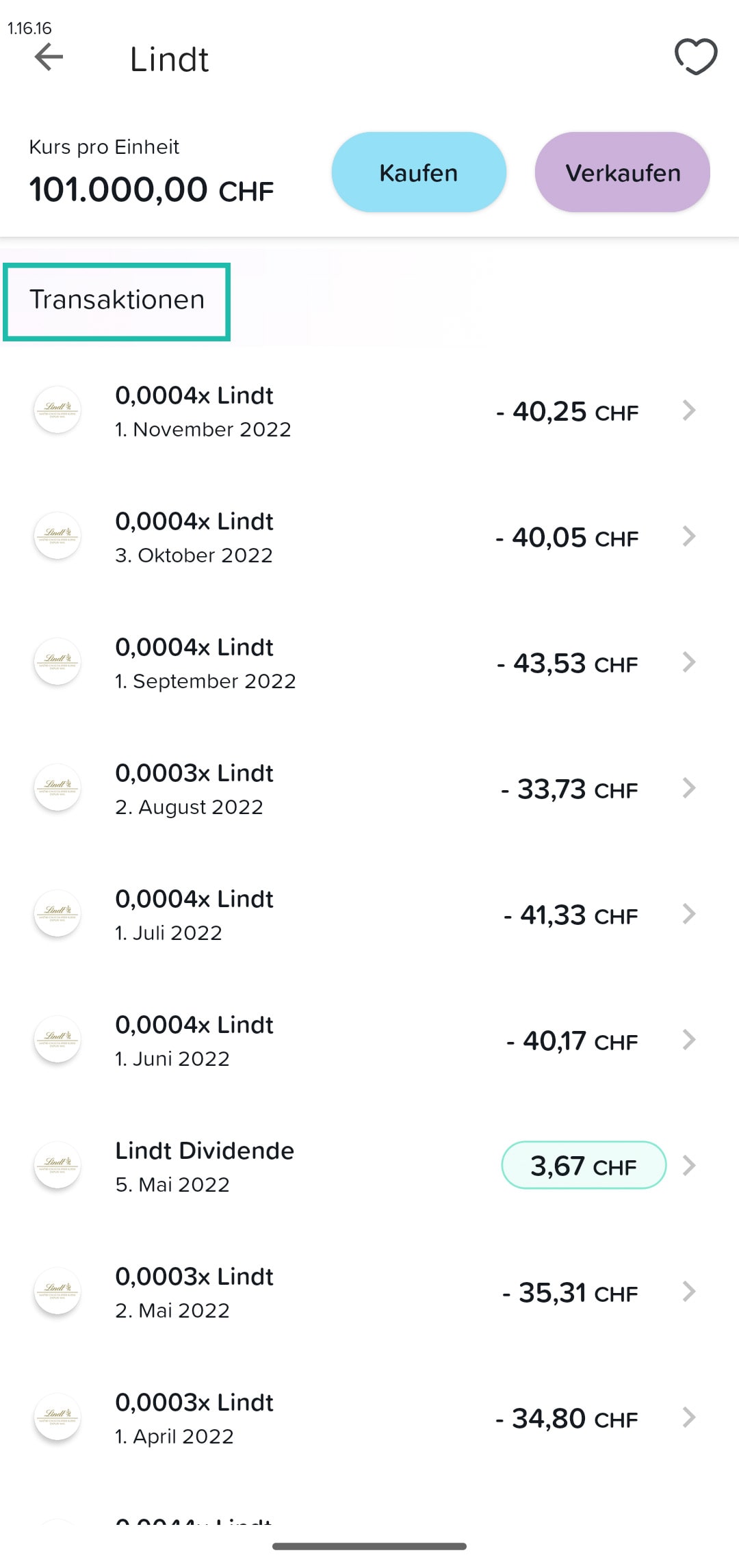 Parqet Null-Klick Import für Yuh